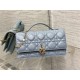 MISS DIOR MINI BAG Cannage Lambskin Blue High