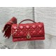 MISS DIOR MINI BAG Cannage Lambskin Red High