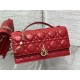 MISS DIOR MINI BAG Cannage Lambskin Red High