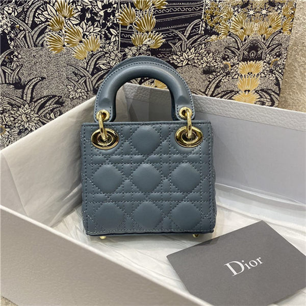 MICRO LADY Dior BAG Cannage Lambskin Blue-Dark High