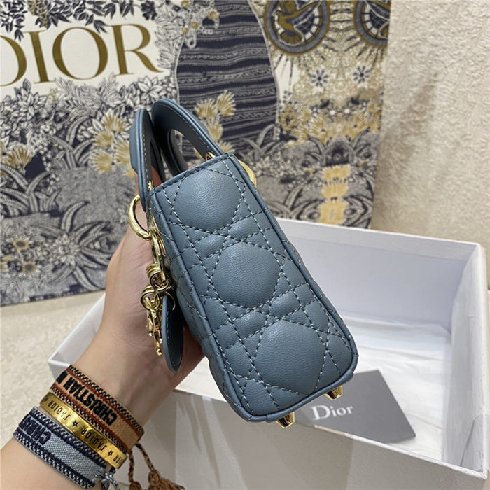 MICRO LADY Dior BAG Cannage Lambskin Blue-Dark High