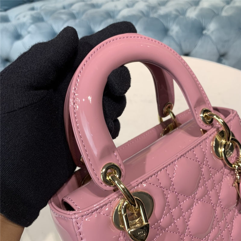 SMALL LADY Dior MY ABCDior BAG Patent Cannage Calfskin High