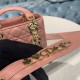 SMALL LADY Dior MY ABCDior BAG Cannage Lambskin Enamel Inside Suede High