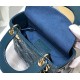 MINI LADY Dior BAG Patent Cannage Calfskin Ocean Blue High