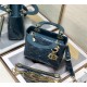 MINI LADY Dior BAG Patent Cannage Calfskin Ocean Blue High