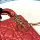 MINI LADY Dior BAG Cannage Lambskin Enamel Red High