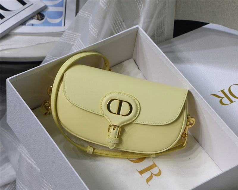 Dior BOBBY EAST-WEST BAG Box Calfskin Light Yellow High