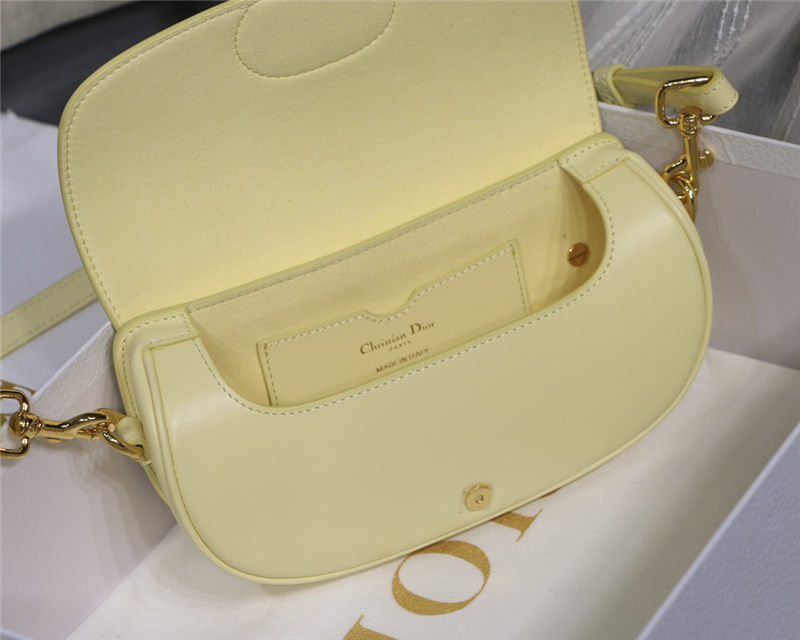 Dior BOBBY EAST-WEST BAG Box Calfskin Light Yellow High