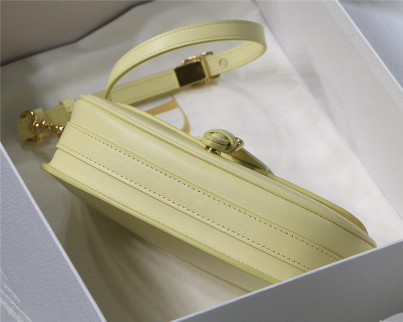 Dior BOBBY EAST-WEST BAG Box Calfskin Light Yellow High