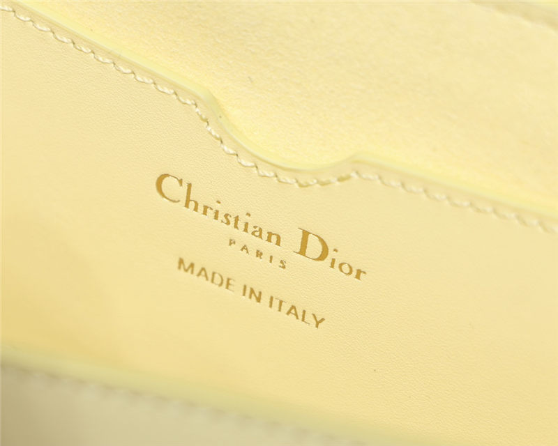 Dior BOBBY EAST-WEST BAG Box Calfskin Light Yellow High