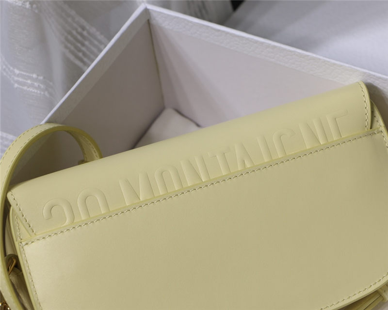 Dior BOBBY EAST-WEST BAG Box Calfskin Light Yellow High