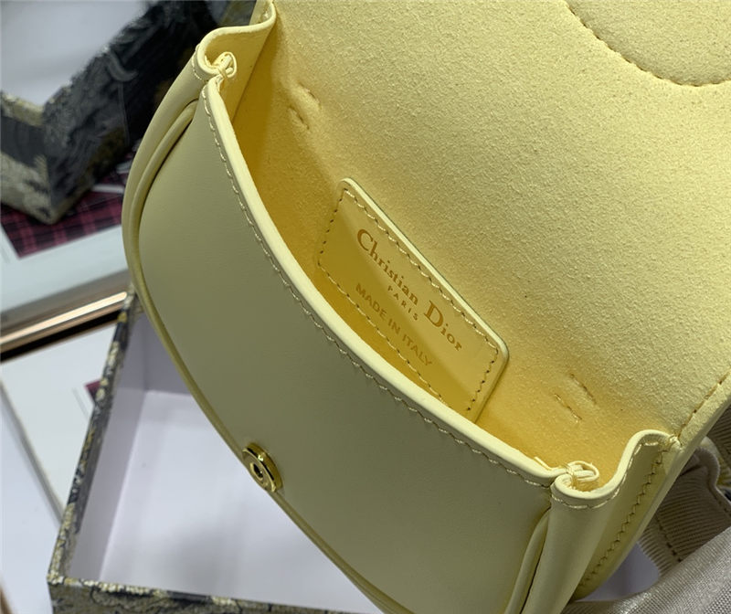 MICRO Dior BOBBY BAG Box Calfskin Light Yellow High