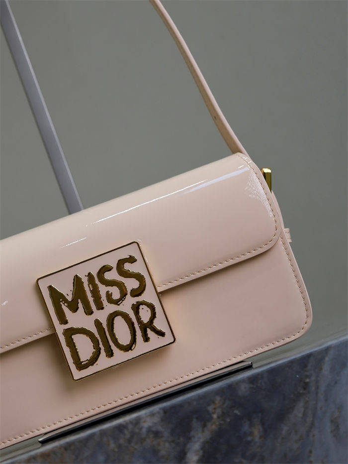 MISS DIOR FLAP BAG Patent Calfskin High