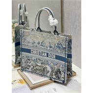 LARGE Dior BOOK TOTE Gradient Toile de Jouy Embroidery Blue High