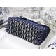 MEDIUM DiorCAMP BAG Dior Oblique Embroidery Velvet Blue High