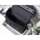 MEDIUM DiorCAMP BAG Dior Oblique Embroidery Velvet Blue High