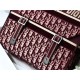 MEDIUM DiorCAMP BAG Dior Oblique Embroidery Velvet Burgundy High