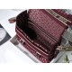 MEDIUM DiorCAMP BAG Dior Oblique Embroidery Velvet Burgundy High