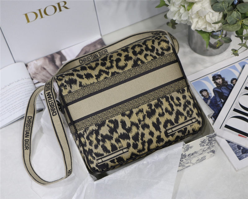 MEDIUM DiorCAMP BAG Embroidery Mizza Beige High