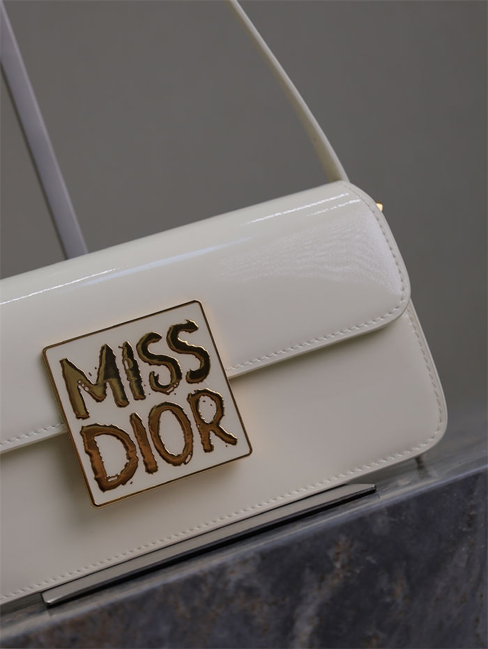 MISS DIOR FLAP BAG Patent Calfskin High