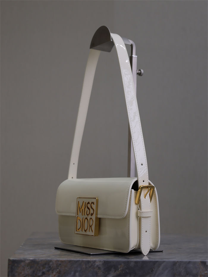 MISS DIOR FLAP BAG Patent Calfskin High