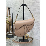 SADDLE BAG Grained Calfskin Nude Blush High