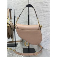 SADDLE BAG Grained Calfskin Nude Blush High