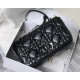 LARGE Dior CARO BAG Quilted Macrocannage Calfskin Black High