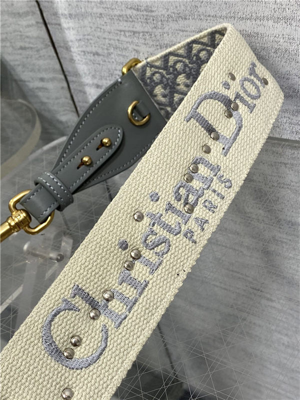 SHOULDER STRAP Dior Oblique Embroidered Grey High