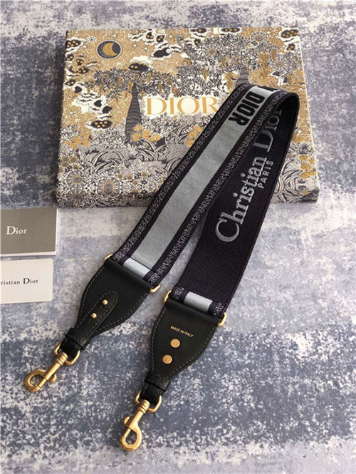 SHOULDER STRAP 'Christian Dior' Embroidery Grey  High