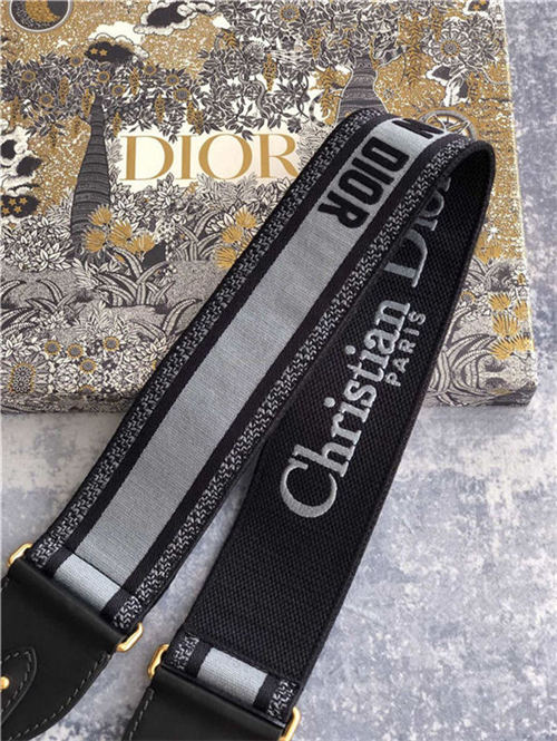 SHOULDER STRAP 'Christian Dior' Embroidery Grey  High