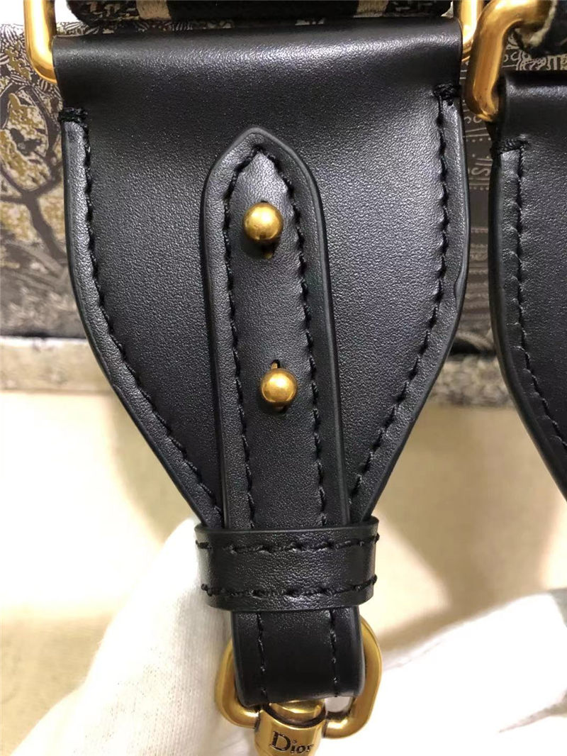 SHOULDER STRAP 'Christian Dior' Embroidery Black High