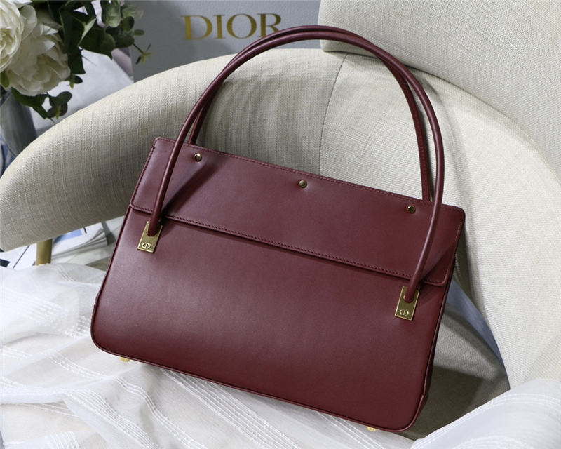 Dior PARISIENNE BAG Smooth Calfskin Burgundy High