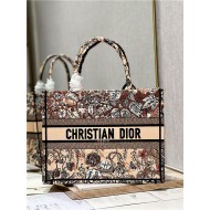 MEDIUM Dior BOOK TOTE Dior Jardin Magique Embroidery Powder Pink High