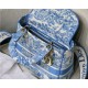 MEDIUM LADY D-LITE BAG Toile de Jouy Reverse Embroidery Blue High