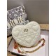 DiorAMOUR Dior CARO HEART POUCH WITH CHAIN Cannage Calfskin with Heart Motif Latte High