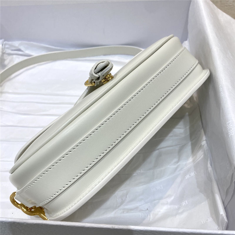 Dior BOBBY EAST-WEST BAG Box Calfskin White High