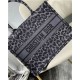 MEDIUM Dior BOOK TOTE Multicolor Mizza Embroidery Grey High