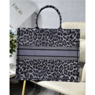 LARGE Dior BOOK TOTE Multicolor Mizza Embroidery Grey High