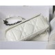 SMALL Dior CARO BAG Quilted Macrocannage Calfskin White High