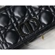 MEDIUM Dior CARO BAG Quilted Macrocannage Calfskin Black High