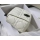 LARGE Dior CARO BAG Quilted Macrocannage Calfskin White High