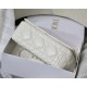 LARGE Dior CARO BAG Quilted Macrocannage Calfskin White High