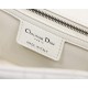 LARGE Dior CARO BAG Quilted Macrocannage Calfskin White High