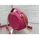 CD SIGNATURE OVAL CAMERA BAG Calfskin with Embossed CD Signature Fuchsia High