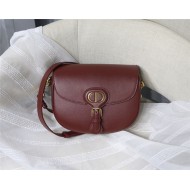 MEDIUM Dior BOBBY BAG Box Calfskin Burgundy High