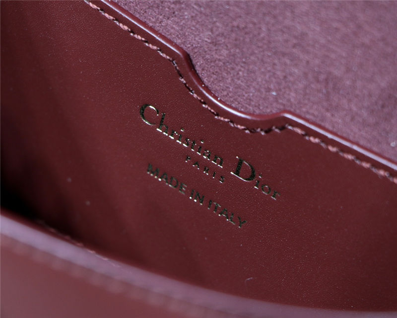 MEDIUM Dior BOBBY BAG Box Calfskin Burgundy High