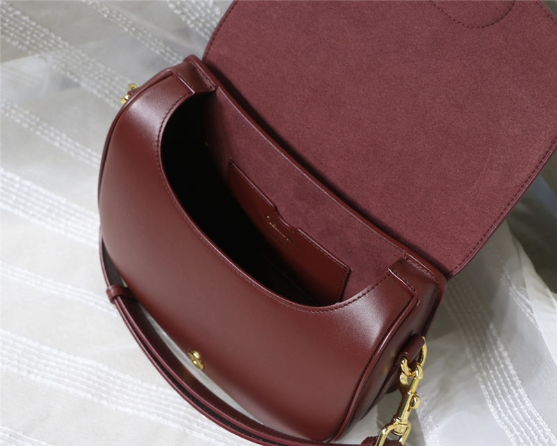 MEDIUM Dior BOBBY BAG Box Calfskin Burgundy High