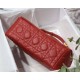 MEDIUM Dior CARO BAG Supple Cannage Calfskin Red High