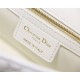 MEDIUM Dior CARO BAG Supple Cannage Calfskin White High